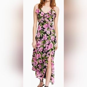 Women's Floral-Print Ruffled Maxi Dress, Created for Macy's size medium